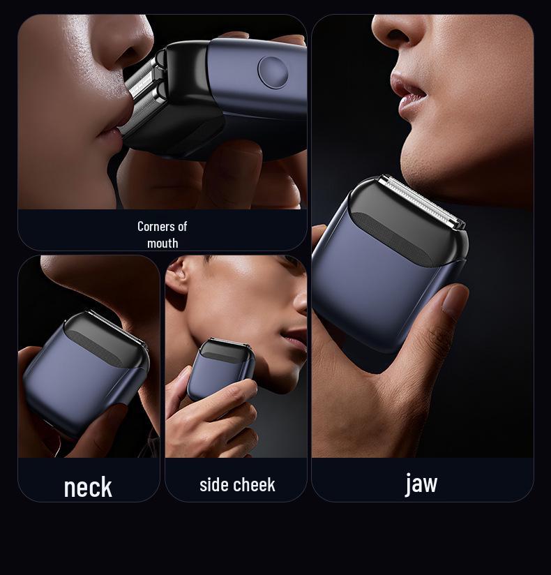 Popular Compact Waterproof Men's Electric Shaver - Portable, Car-Mounted, Fully Washable