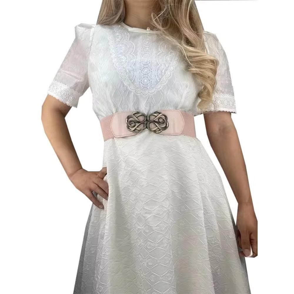 Elastic Overcoat Stretched Band 60-80cm Lady Belt High Quality Women Leather Belt for Dress