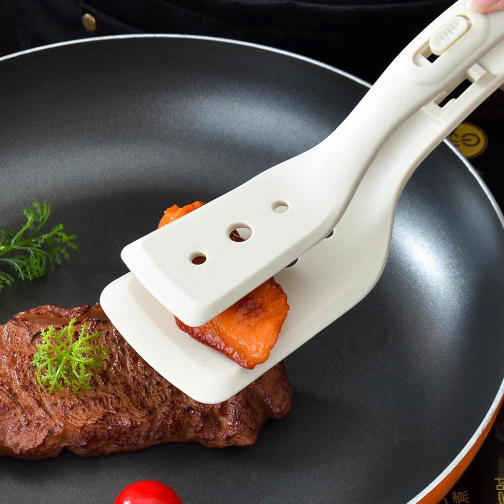 Grilling Meat Cooking Tongs Food Kitchen Utensils Grip Silicone Frying Clip Clamp