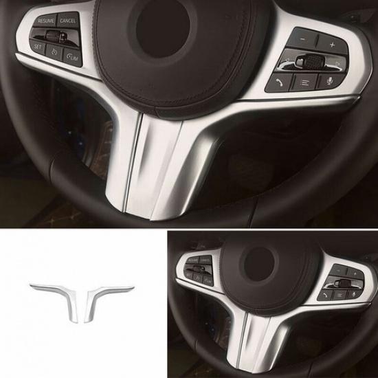 Steering Wheel Strip Cover Trim Fit For BMW 3-Series G20 - Silver ABS
