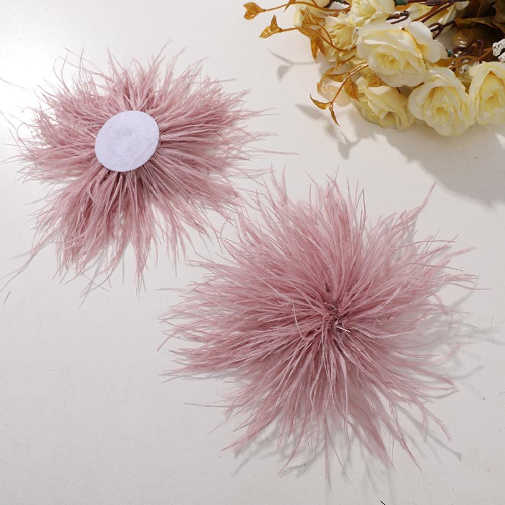 Acessório de Pena de Avestruz Macio e Fofo DIY Acessório de Acabamento para Vestuário Multicor Acessório Artesanal DIY Multiuso