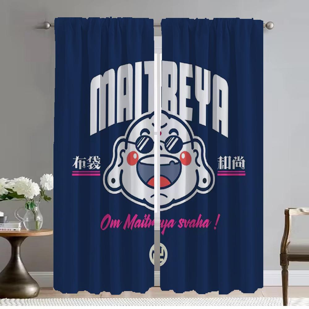 

Window Curtain Room Panel Maitreya Living Curtains Shades Home Interior Halloween Decoration Kitchen Modern Made Of Polyester Sitting Treatment W100*H130(CM)-Rod Pocket&2PCS