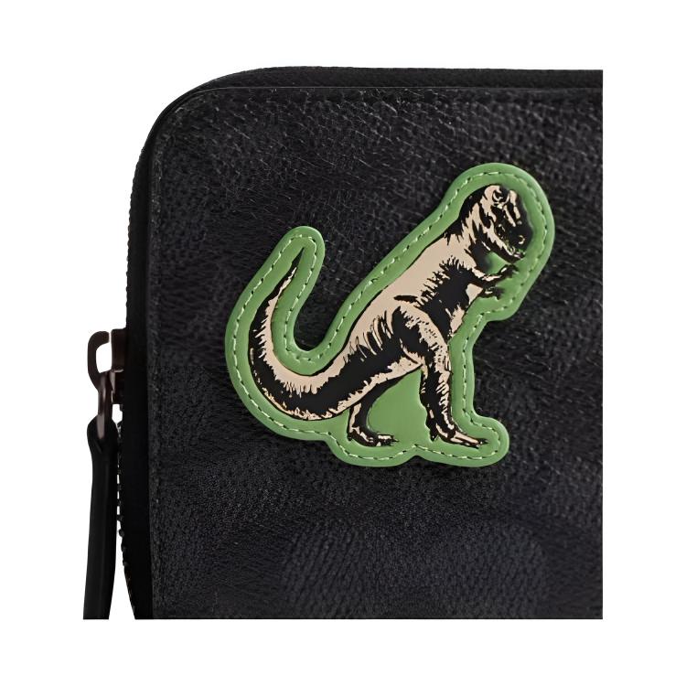 New COACH Coated Canvas Wallet Trumpets Men's Carbon Gray Mixed Color CBH84-A5F