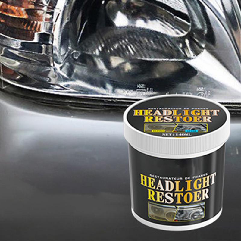 Headlight Yellow Remover 140ml Head Lights Cleaner With Sponge Head Lights Cleaner For Car Headlight Cleaners Car Headlight