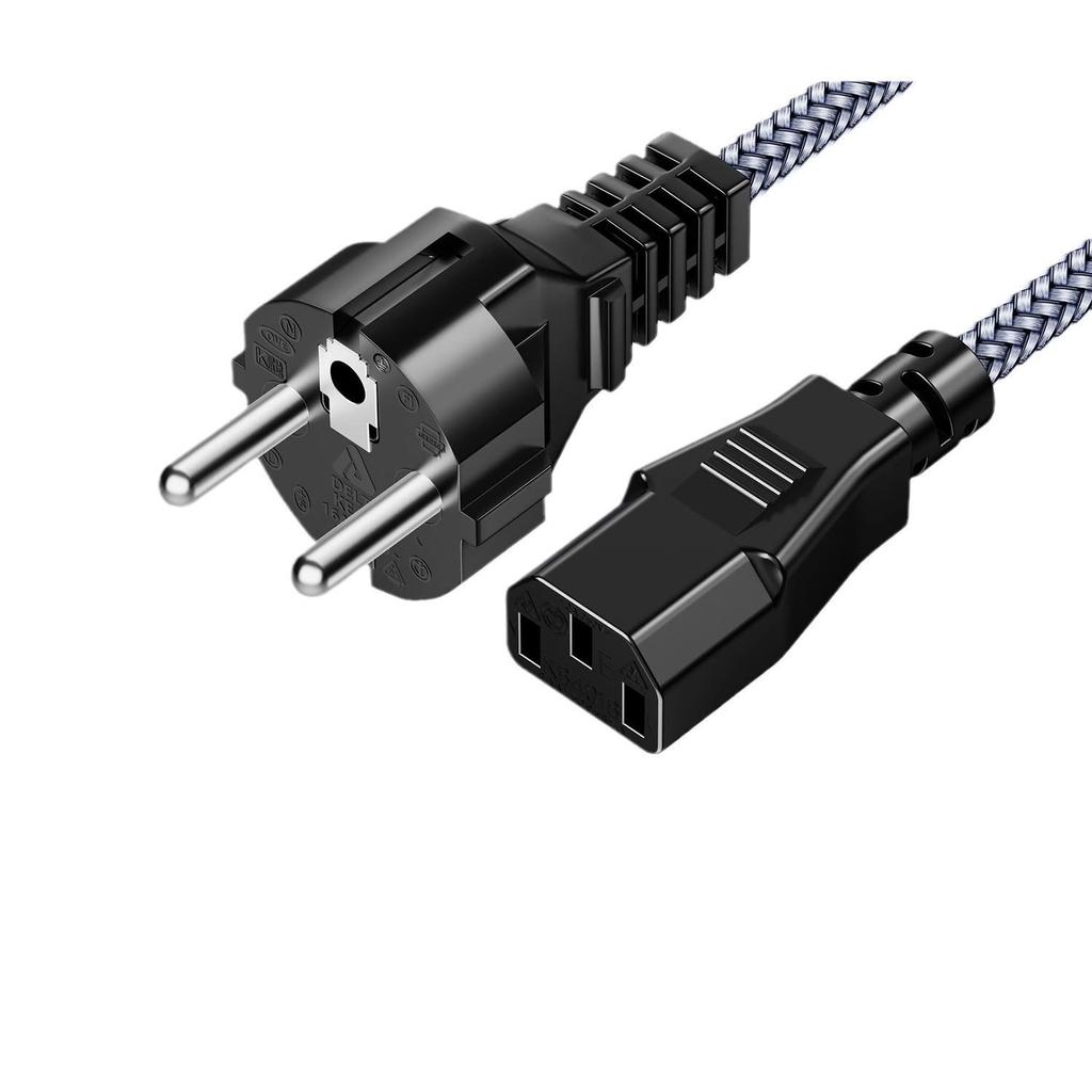 VDE-Certified EU 3-Core Power Cord with C13 Connector for Computers and Rice Cookers