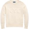 Polo Solid Color Letter Pattern Crew Neck Long Sleeve Knit Sweater Men Sweater Beige MNPOSWE16821906-101