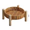 YuZhuXun Foldable Double-Layer Fruit Plate and Tea Basket