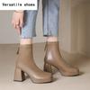 Winter Platform Thick Heel Women Ankle Boots Fashion Modern Short Booties Ladies Concise Largas Booties