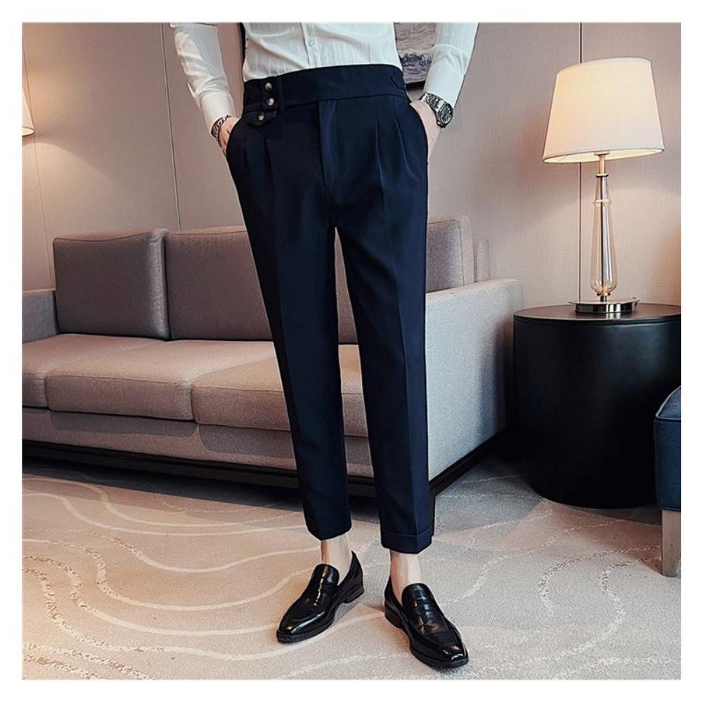 Men's Summer Trousers  Business Formal Pants Slimming and Mature Style Casual Suit Pants