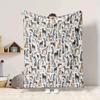 1Pc Watercolor Dogs Blanket Soft And Comfortable Casual Warm Camping Travel Christmas Halloween Xmas Gift M924186