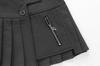 511Bijeon Axis Pocket Pleats Wrap Mini Skirt , Charcoal