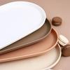 Oval Serving Tray Plastic Storage Tray Nordic Style Dish Plate  Fruit Dessert