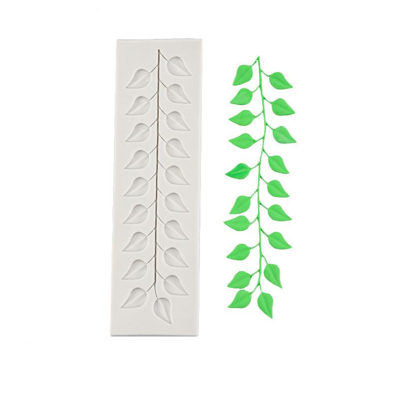 

Силіконова форма для кори дерева DIY Листя Інструмент для прикраси торта з мастики Шугакрафт Шоколадні цукерки Глина Форма для гампасти Інструмент для випікання кексів