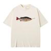 Fish Smoking Funny Vertebrata Printed Lovers Meme Tshirts Women Casual Vintage Women Short Sleeve Tshirt Causal Clothing