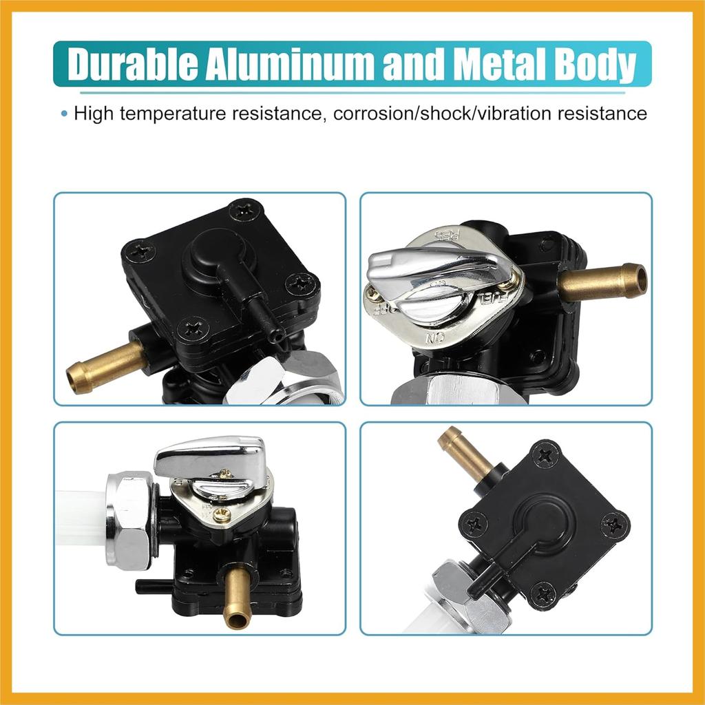 Motorcycle Fuel Valve Petcock with Male Thread 61338-94D for Harley FXST FLST FXD FLT 95-01 for 1340cc for Harley Vacuumed Petcock Valve Switch Gas