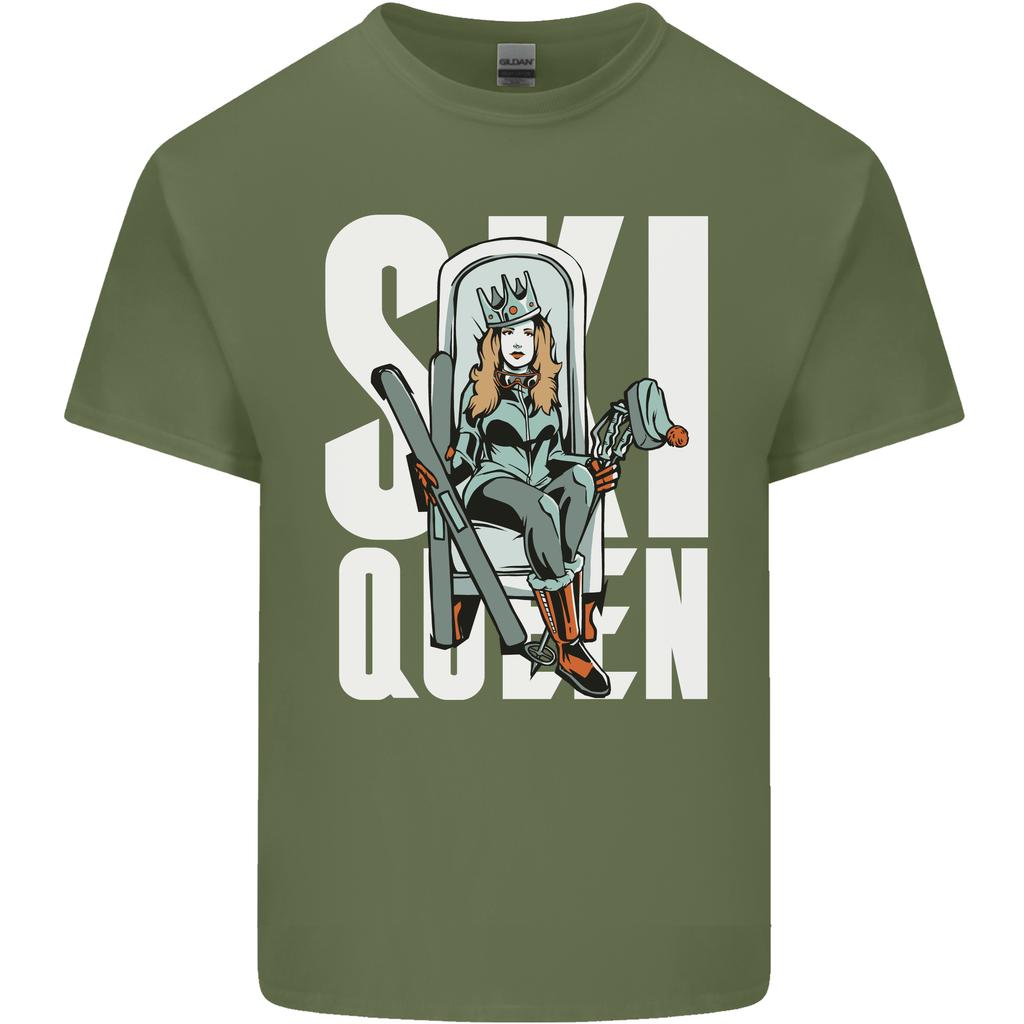 Ski Queen Funny Skiing Winter Sports Unisexs Light Cotton TShirt