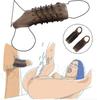 Manga reutilizável para ampliação do pênis, 2 peças, para homens, pau, ereção, atraso na ejaculação, mangas tpe, brinquedos sexuais para homens