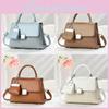 Pu Small Square Bag For Women With Inner Zipper Pouch For Daily Use