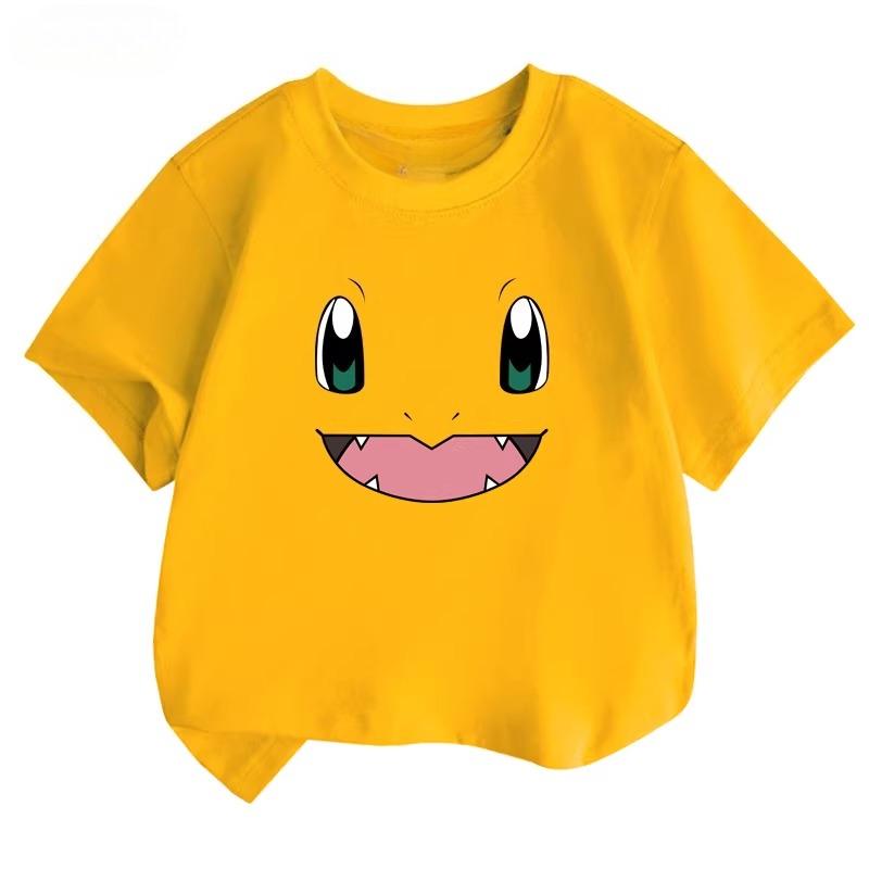 Potdemiel Summer New Pikachu Kids 100 Cotton TShirt Comfortable and Breathable Suitable for Boys and Girls