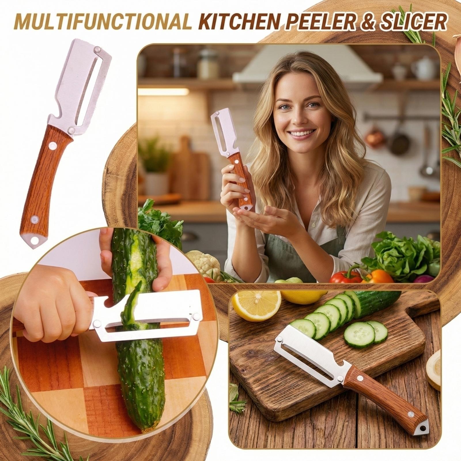 Stainless Steel Bread Knife, Multifunctional Peeling Knife Kitchen Special Potato Peeling Knife One Size
