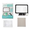 5X Handheld Reading Magnifying Glass Full Page Large Illuminated Magnifier With 48 Led Lights Square Loupe Lens For Seniors Gift