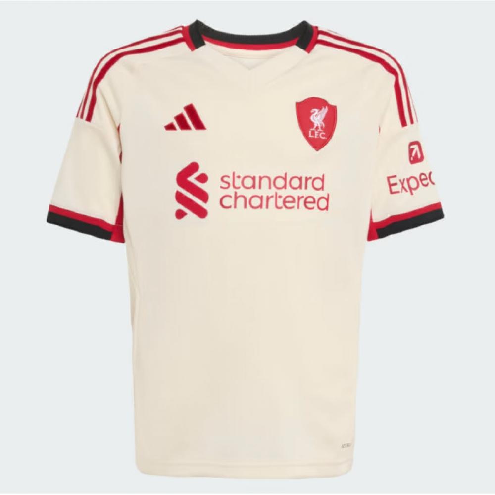 

Adidas Kids Liverpool Away Jersey 25 26 Ivory/160