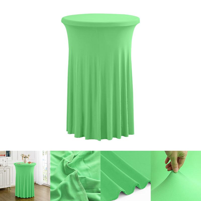 Height Stretch Round Tablecloth Commercial Conference Cocktail Bar Table Cover Hotel Wedding Party Skirt Elastic Table Cloth