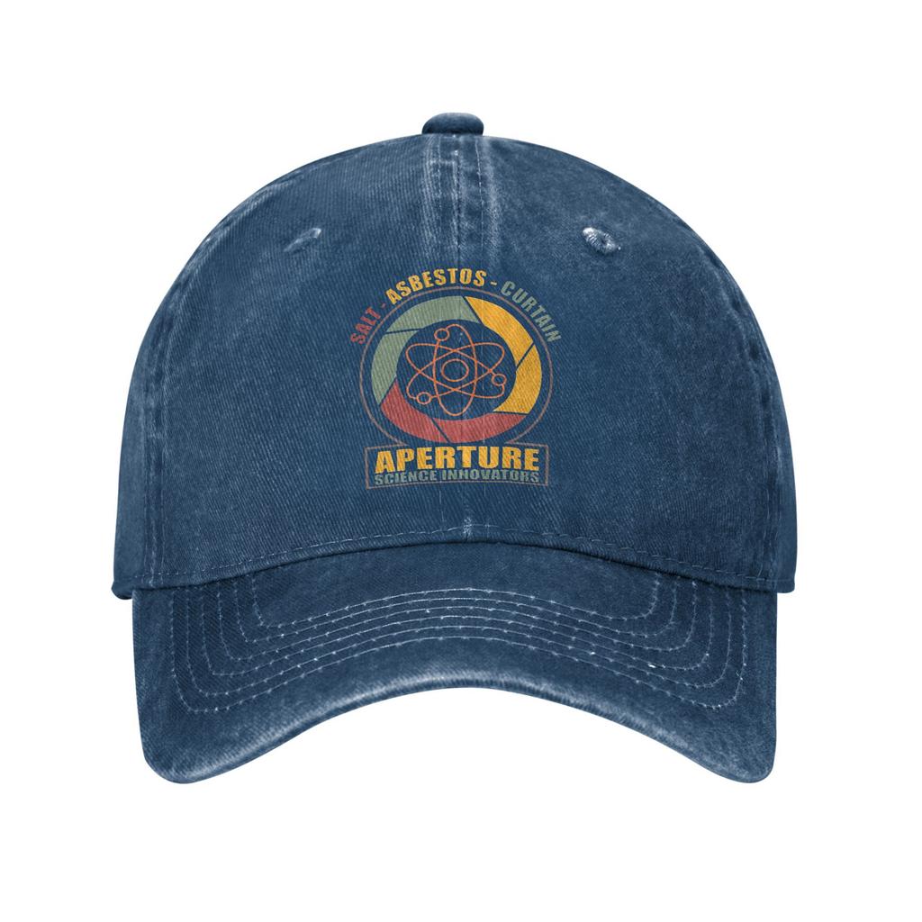 Portal Aperture Science Laboratories Unisex Baseball Cap Game Distressed Denim Hat Vintage Outdoor Workouts Adjustable Headwear