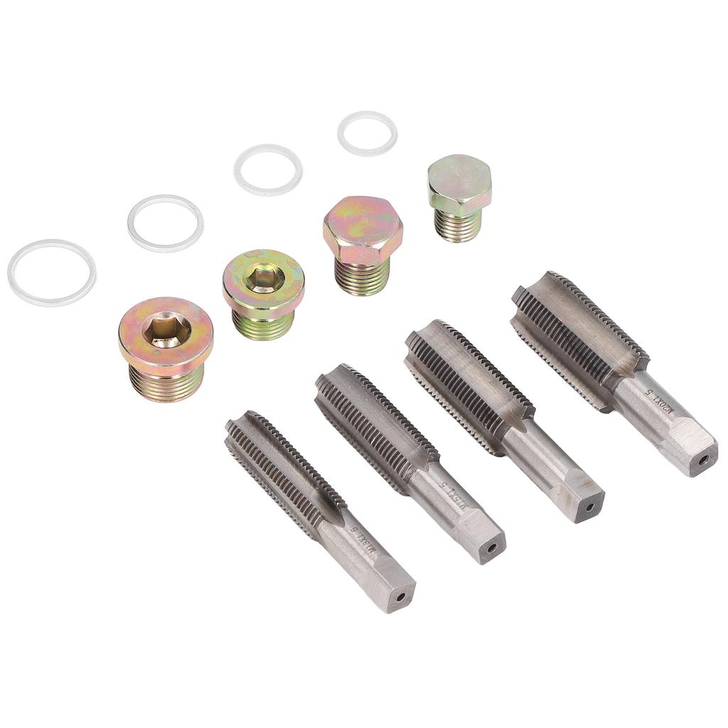 64PcsSet Kit de reparare a filetului pentru baia de ulei, instrument de refiletare a dopului de golire a cutiei de viteze M13 M15 M17 M20
