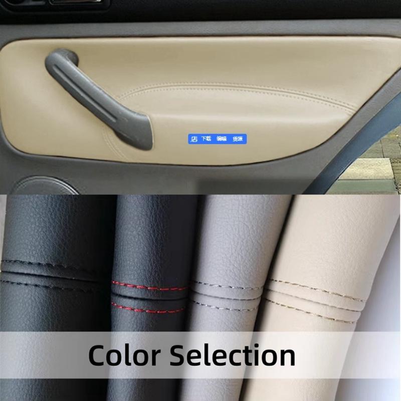 ONLY 4-Doors Leather Door Armrest Cover For VW Golf 4 MK4 Bora Jetta 1999-2005 Car Door Armrest Panel Skin Cover Accessories