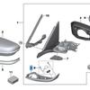 BMW 7 Series G11/G12 Rearview Mirror Lower Cover with Hole (51167418821/51167418822)