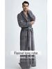 Men's Coral Fleece Robe - Autumn/Winter, Thick, Homewear Pajamas