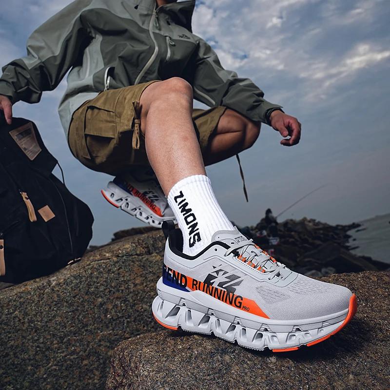 New Men Running Shoes Breathable Fashion Jogging Comfortable Casual Walking Leisure Lace-Up Sneakers Blade Loafers Brand Outdoor