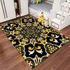 Luxury Black and Gold Floral Mandala Decorative Carpet for Living Room Suitable for Use As an Anti-slip for Living Room Bedroom Sofas