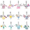 Happy Summer Copper Seaside Vacation Island Coconut Tree Sunglasses Juice Charms Beads Fit Qikaola Bracelets Diy Jewelry