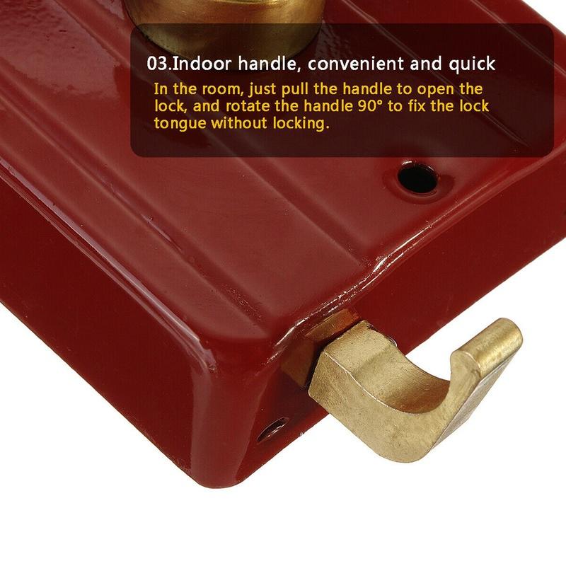 Închidere profesională puternică pentru interior Accesoriu pentru securitatea casei, antifurt, roșu, ușoară