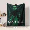 1pc The Matrix Flannel Throw Blanket - HD Printed Lightweight Soft Warm All-Season Blanket for Sofa, Bed, Travel, Camping 025