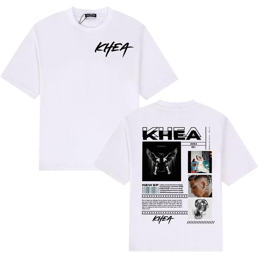 Rapper KHEA TOUR 2025 Graphic T-shirt, Men's Hip-hop Gothic Short-sleeved Retro Summer Print, 100% Pure Cotton Short-sleeved