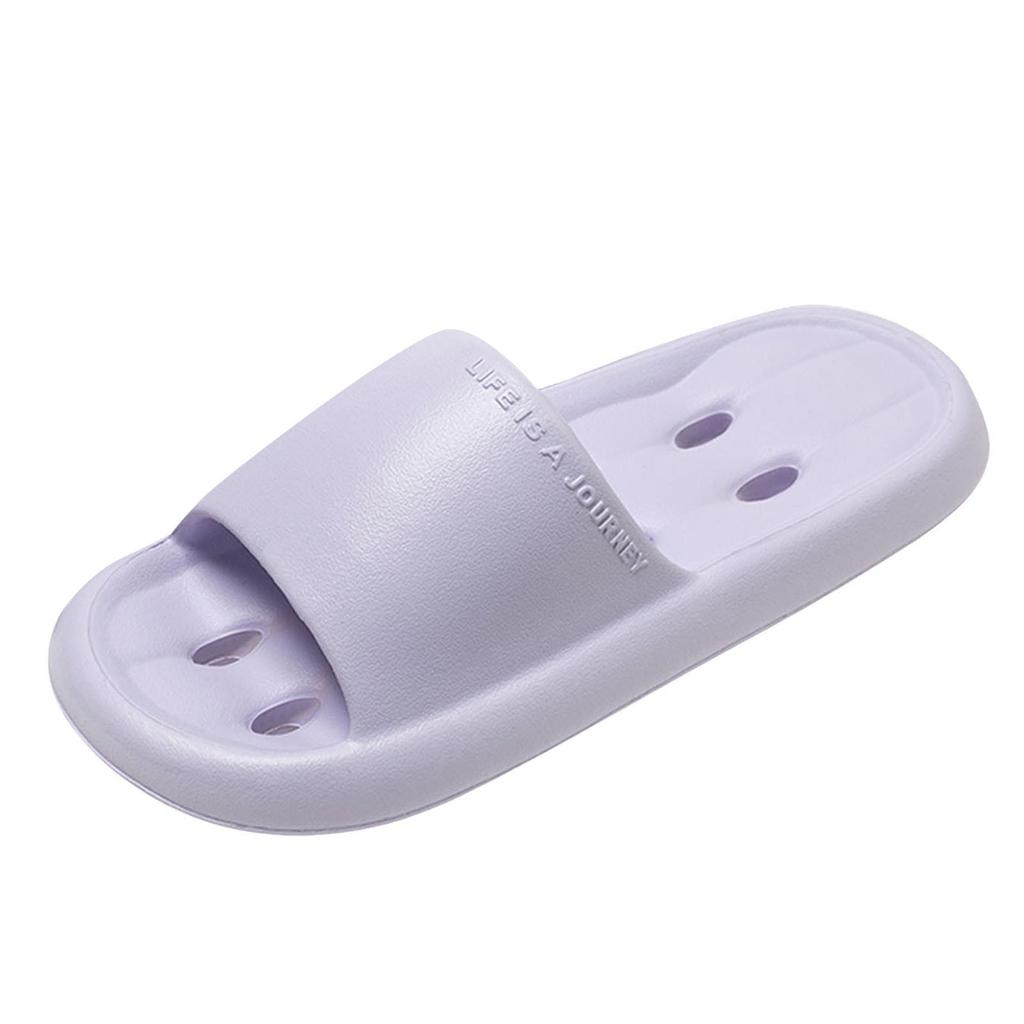 Pantoufles de Spa Ouvertes Unisexes pour Couple Salle de Bain Support de Voûte Plantaire Couleur Unie Chaussures Pantoufles Plates Pour Femmes