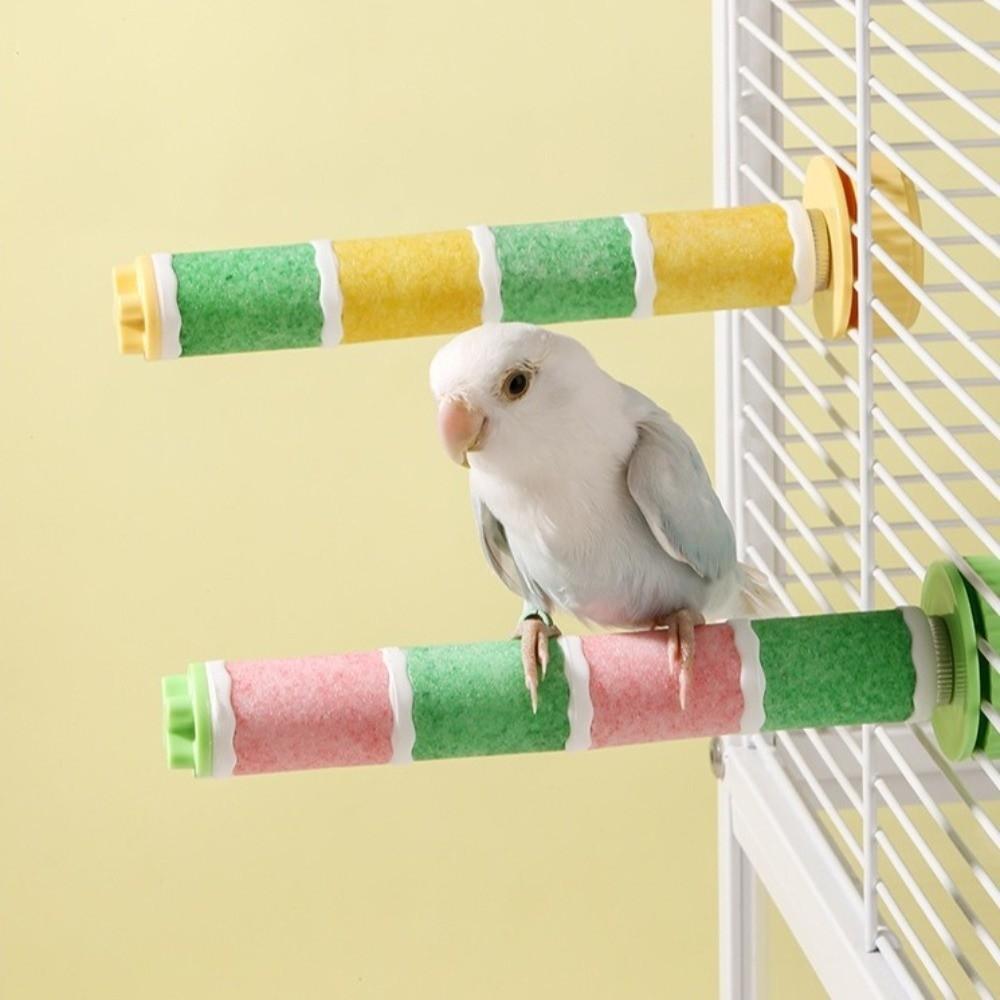 Frosted Parrot Perching Station Rack Non-slip Bird Teeth Chew Pole  Beak Sharpening