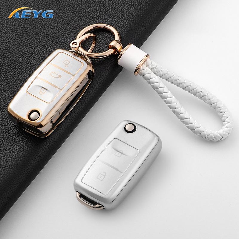 Soft Tpu Car Key Case Cover Shell Fob For Vw Volkswagen Polo Tiguan Passat B5 B6 B7 Golf 4 5 6 Mk6 Jetta Lavida Accessories Bag