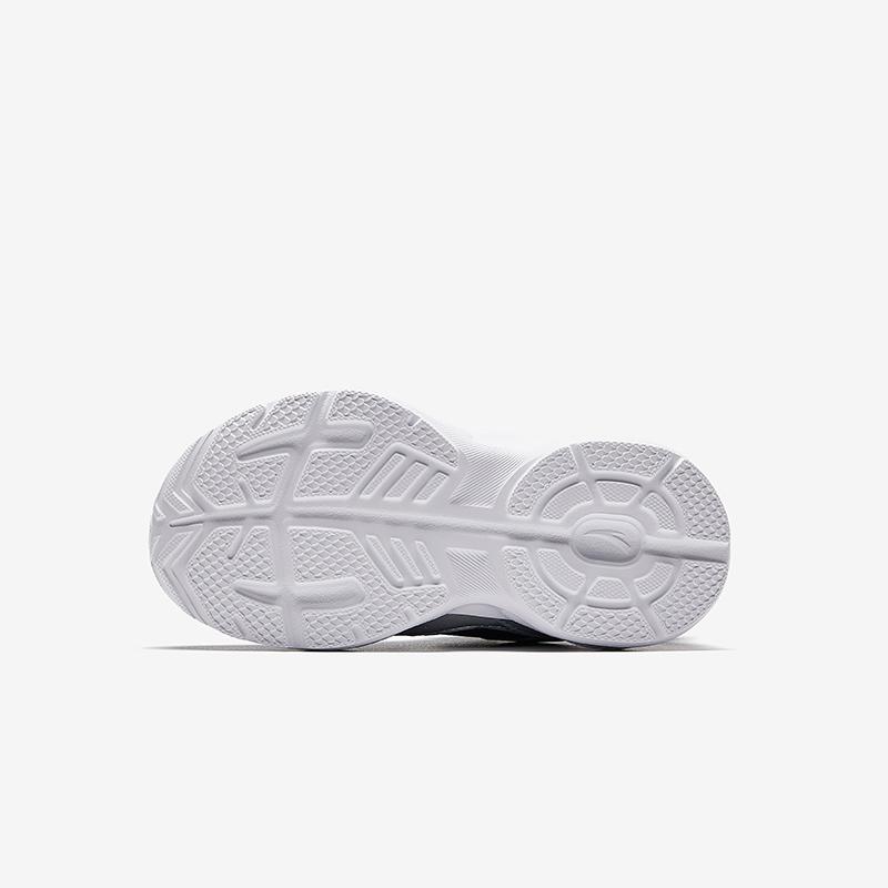 Anta Kids Synthetic Leather Fashion Versatile Lightweight Shock Absorbing Low Top Running Shoes Kids sneaker Blue Silver A12449977N-1