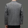 Spring and Autumn New Style Wool Plaid Suit Men's Slim-fitting Non-iron Woolen Small Suit Men's Casual Single Jacket Men