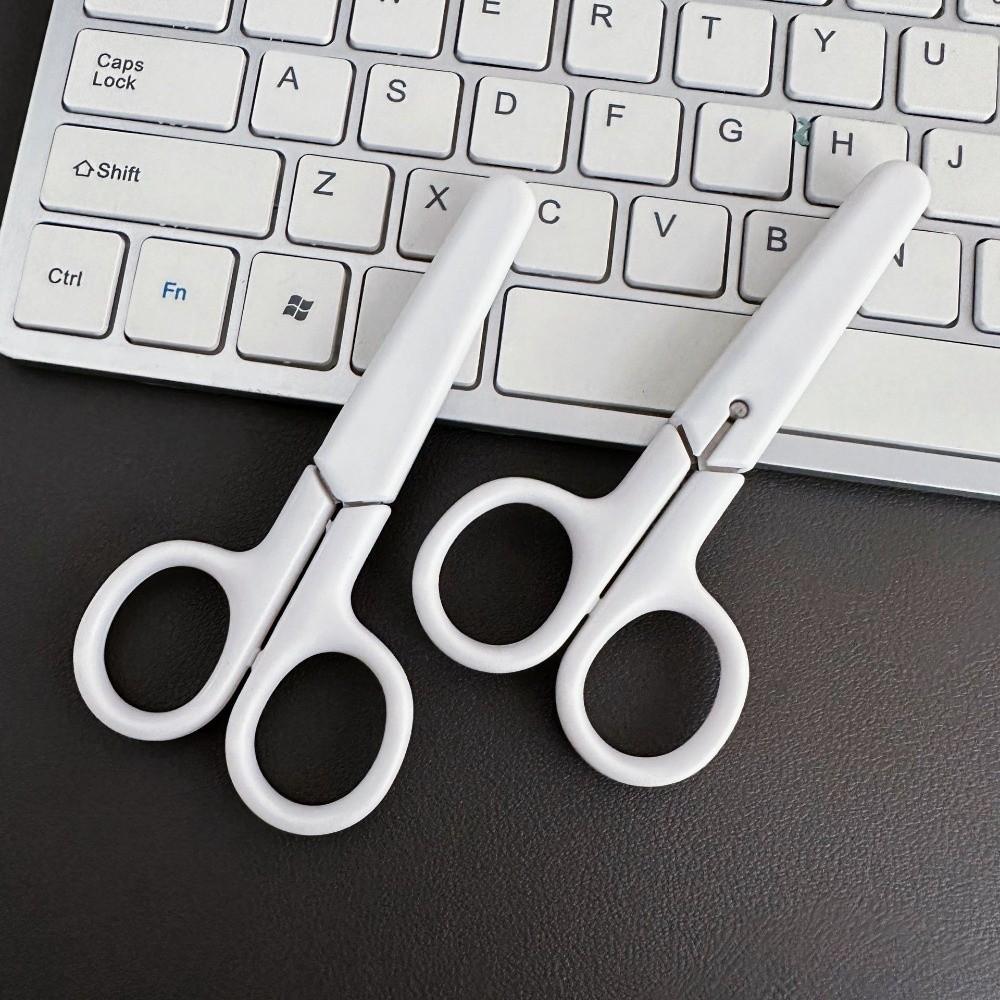 Pure White Children's Scissors Handmade Cut Paper Tool Mini Stationery Scissors Kindergarten