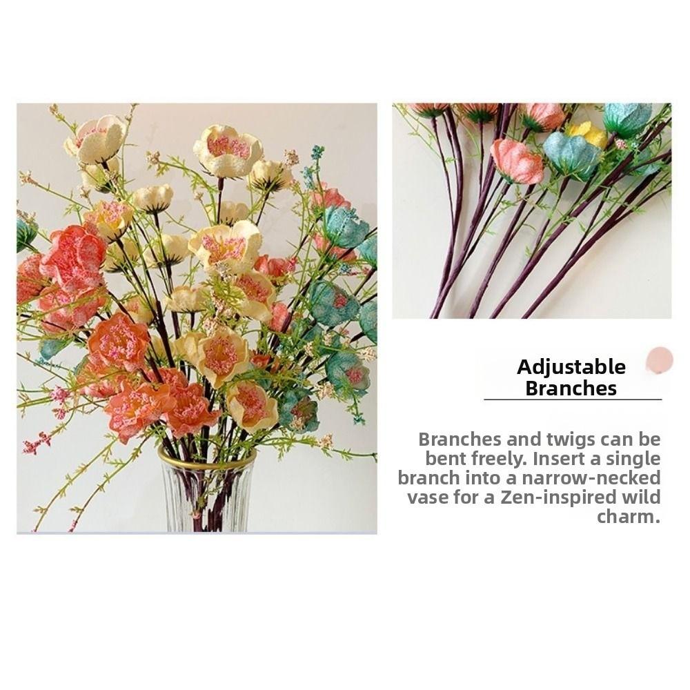 Multicolor Simulation Flower Foam Fake Flower Creative Artifiical Flower Branch Home Decoration