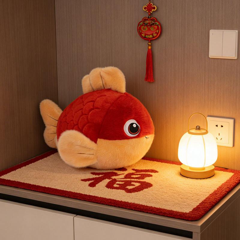 Koi Fish Plush Toy Pillow With Pp Cotton Filling For Living Room Decoration