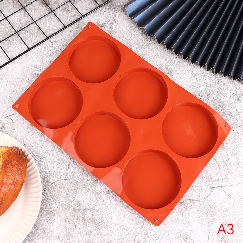 

2/3/6 Holes Round Silicone Mold Cake Pastry Baking Molds Jelly Pudding Soap Form Ice Cake Decoration Tool Disc Bread Mould A3