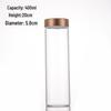 Rose Gold Lid Borosilicate Glass Storage Jar with Moisture-Proof Screw Cap - Test Tube Design for Saffron.
