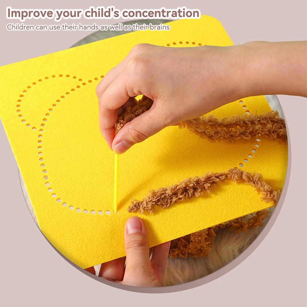 Neužbaigtas mielas „pasidaryk pats“ vilnos veltinio rinkinys, animacinis gyvūnas, rankdarbiai, veltinio adata rinkinys, adatai, medžiagų paketas vaikams, pradedantiesiems, dovana