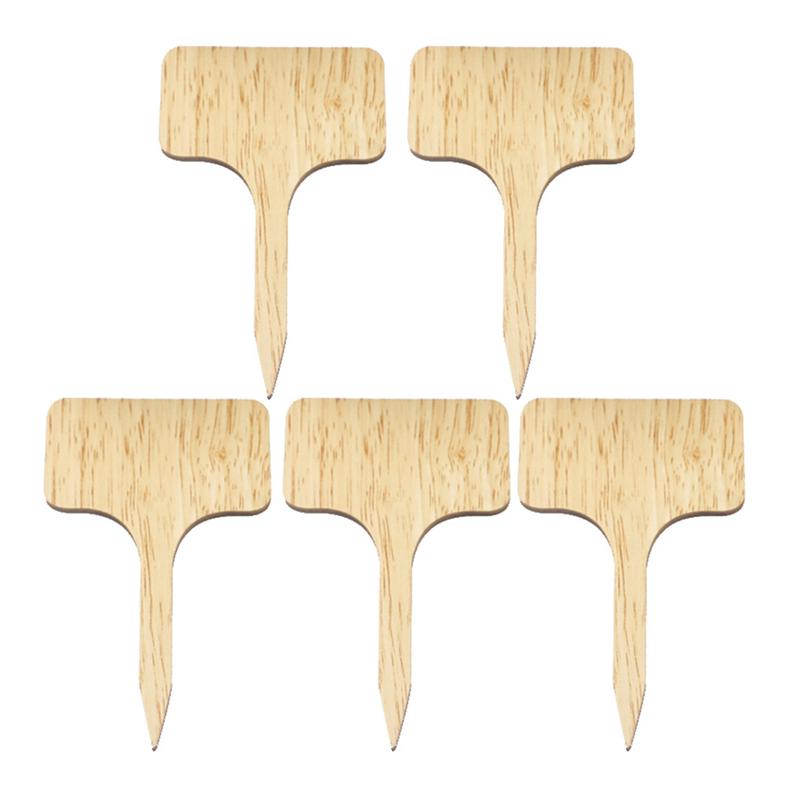 T-Type Wooded Plant Labels Eco-Friendly Garden Bamboo Tags For Seed Potted Herbs Flowers Vegetables Waterproof Signs 2026